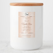 Pastel Rose Coral Produit Étiquettes Initiales Ajo (Devant)