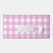 Pastel rose et blanc plaid (Clavier et souris)