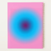 Pastel rose et bleu Radial Ombre Personnalisé (Dos)