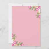 Pastel Rose Floral Photo Bridal Douche Invitation (Dos)
