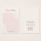 Pastel rose floral Script Police Porte bijoux (Devant & derrière)