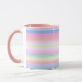 Pastel rose joli rayures de palette Mug (Gauche)