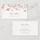 Pastel rose lilas fleur sauvage carte de visite (Devant / Derrière)