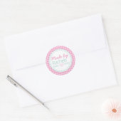 Pastel rose mignon en vichy fait par autocollant d (Enveloppe)