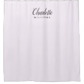 Pastel rose Monogramme rideau de douche (Devant)