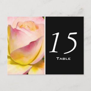 Pastel Rose Numéro de table Carte postale
