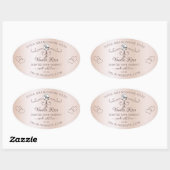 Pastel Rose rose Ornate Produit Étiquettes Logo Co (Feuille)