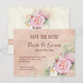 Pastel Roses & Calla Lilies - Enregistrer la carte (Devant / Derrière)