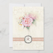 Pastel Roses & Calla Lilies Faire-part de mariage (Dos)
