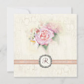 Pastel Roses & Calla Lilies Faire-part de mariage (Dos)