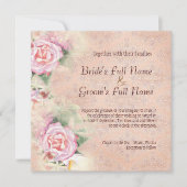 Pastel Roses & Calla Lilies Faire-part de mariage (Devant)