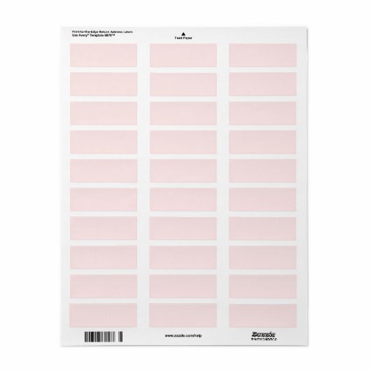 Pastel Roze 1 Etiket (Full Sheet)