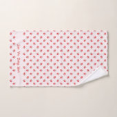 Pastel Roze Aardbei met Bow Pattern Handdoek (Handdoek)