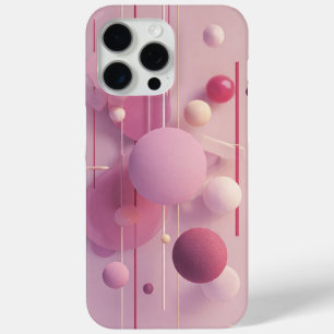 Pastel Roze Abstracte Geometrie Telefoon Sticker iPhone 15 Pro Max Hoesje