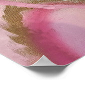 Pastel Roze Abstracte Kunst op Canvass Poster (Hoek)