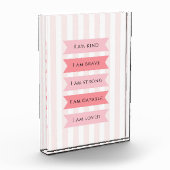 Pastel roze affirmaties fotoblokken (Links)