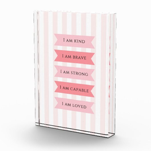 Pastel roze affirmaties fotoblokken (Rechts)