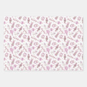 pastel roze baby meisje inpakpapier vel (Voorkant 2)