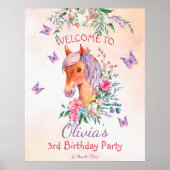 Pastel roze baby paardenmeester poster (Voorkant)