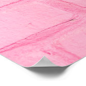 Pastel roze baksteen achtergrond wand textuur roze poster (Hoek)