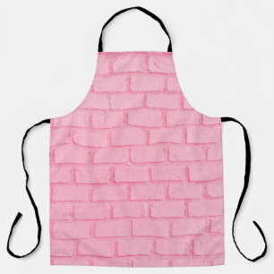 Pastel roze baksteen achtergrond wand textuur roze schort
