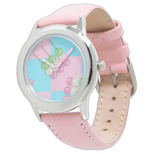 Pastel Roze Blauw Geruit Dango eWatch Horloge