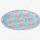 Pastel Roze Blauw Geruit Dango Papier Bord (Gekanteld)