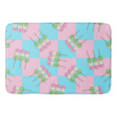 Pastel Roze Blauw Geruite Dango Bath Mat (Voorkant)