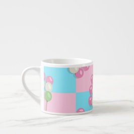 Pastel Roze Blauw Geruite Dango Specialty Mok