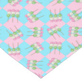 Pastel Roze Blauw Geruite Dango Tafelloper (Hoek)