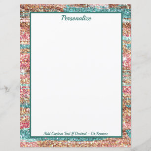  pastel roze blauw glitter gepersonaliseerd