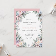 Pastel Roze Blauw Kerst Huwelijk