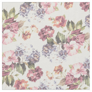 Pastel roze blauwe bohaan boho  florale stof