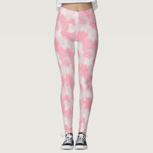Pastel roze blobs patroon leggings