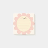 Pastel Roze Bloem Vormig Sticky Note Post It Note (Voorkant)