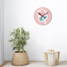 Pastel roze bloemblad met stengel ronde klok