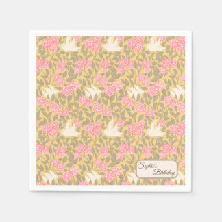 Pastel Roze Bloemenduinpatroon Servet