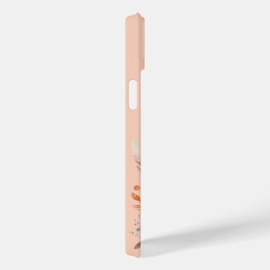 Pastel roze  bloemig Elegant monogram Case-Mate iPhone Case (Achterkant / Rechts)
