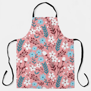 Pastel roze bloemig naadloos patroon. schort