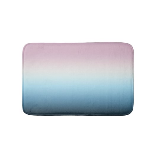 Pastel Roze & Blue Gradient Indigo Roos Ombre Badmat (Voorkant)