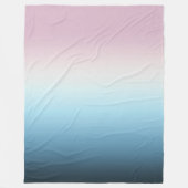 Pastel Roze & Blue Gradient Indigo Roos Ombre Fleece Deken (Voorkant)