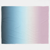 Pastel Roze & Blue Gradient Indigo Roos Ombre Fleece Deken (Voorkant (Horizontaal))