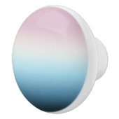 Pastel Roze & Blue Gradient Indigo Roos Ombre Keramische Knop (Rechts)
