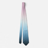 Pastel Roze & Blue Gradient Indigo Roos Ombre Stropdas (Achterkant)