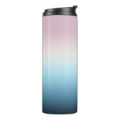 Pastel Roze & Blue Gradient Indigo Roos Ombre Thermosbeker (Gedraaid links)