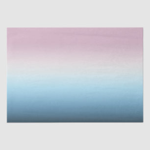Pastel Roze & Blue Gradient Indigo Roos Ombre Tissuepapier