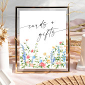 Pastel Roze Boheemse Wildflowers Kaarten en gesche Poster