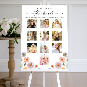 Pastel Roze Boho Wilde Bloemen Bruiloft Feest Spel Poster
