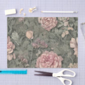 Pastel Roze Botanisch Tissuepapier (Craft)