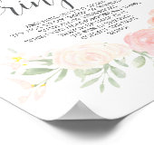 Pastel Roze Bruiloftfeest Ring Game Poster (Hoek)